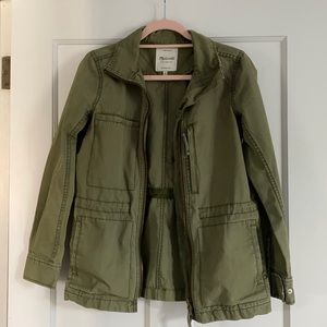 Madewell green fleet jacket, size small